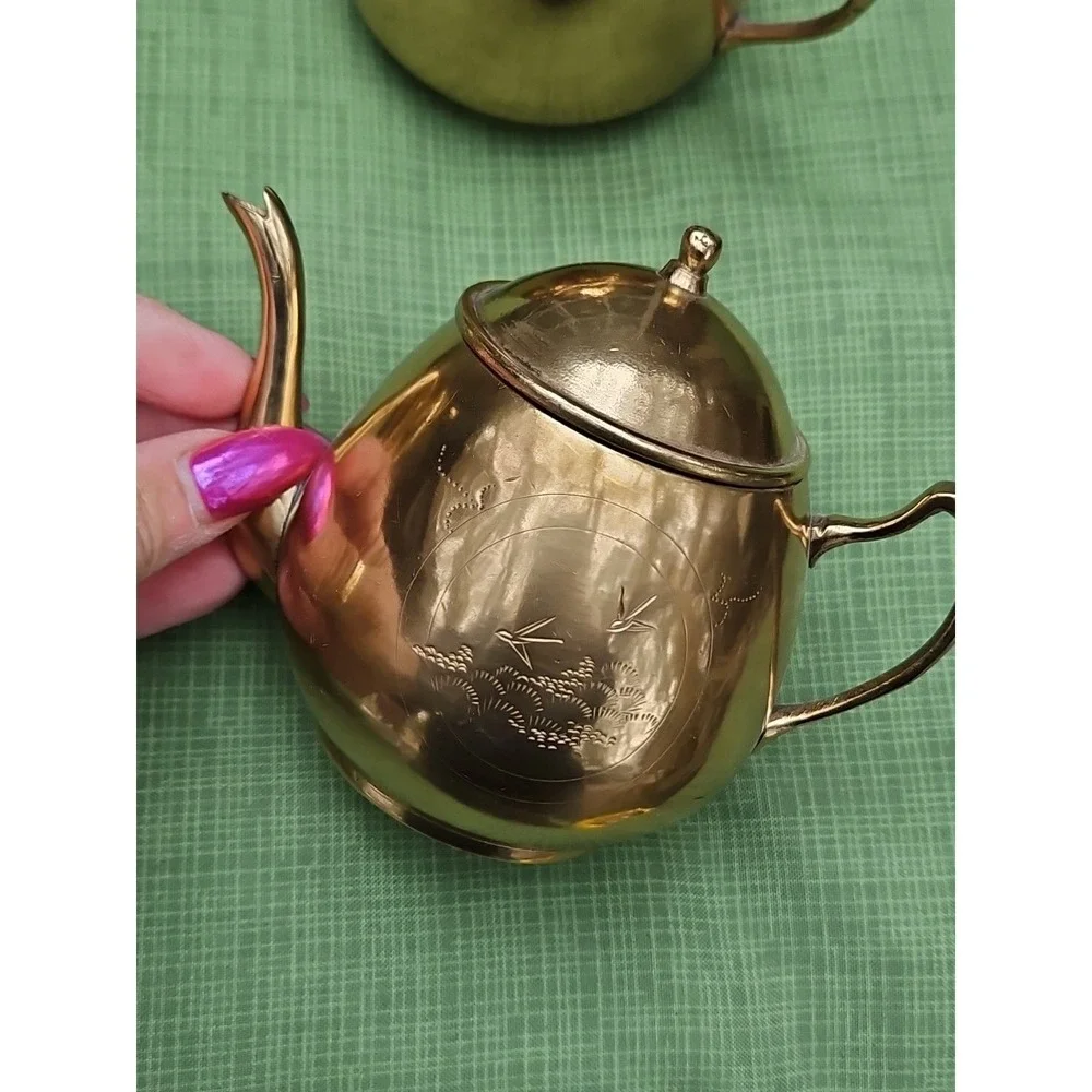 VTG Brass Tea Set 13